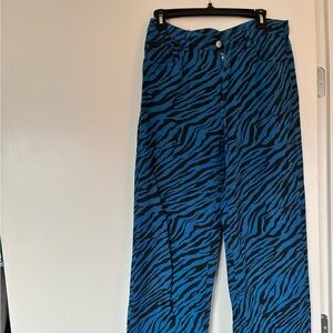 Dressed in LALA Blue Zebra Print Women's Flare Jeans